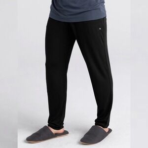 Saxx Mens Sleep Pant Size Medium Snooze Black Drawstring Modal Lounge Joggers